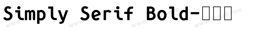 Simply Serif Bold字体转换